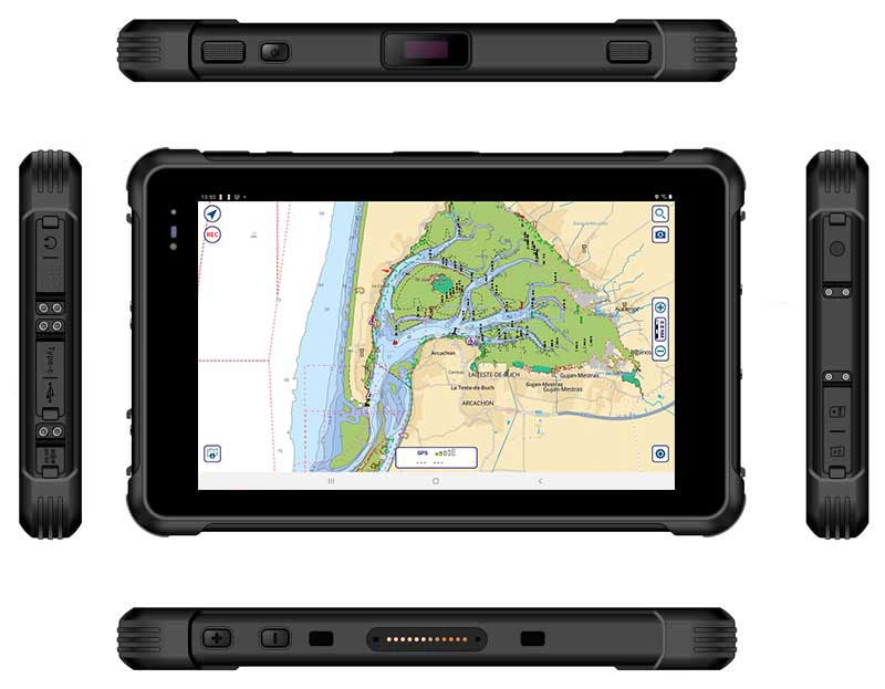 Tablette robuste 8 pouces Android 10 avec GMS IP67 4g wifi Bluetooth GPS  caméra
