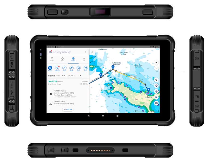 Rugged tablet dedicated to sailors and boat owners